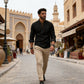 🔥HOT SALE🔥Men's Vintage V-neck T-shirt Linen Pirate Medieval Viking Gothic Tops Shirts Long Sleeved-12