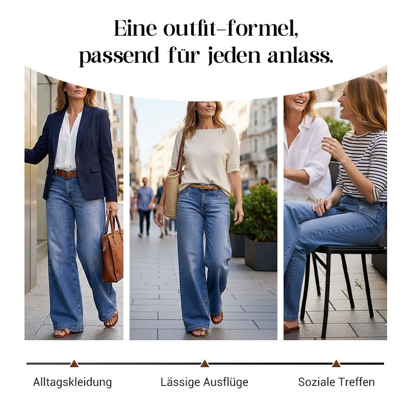 🔥🔥50% RABATT!🎁👖Damen Hochbund & Weitbein: Retro-Style, Bequeme Passform & Lässiger Look 👖✨-10