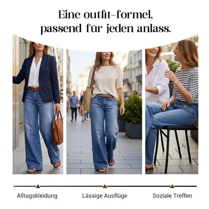 🔥🔥50% RABATT!🎁👖Damen Hochbund & Weitbein: Retro-Style, Bequeme Passform & Lässiger Look 👖✨-10