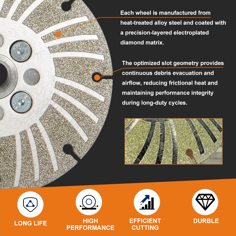 🔥Angle Grinding Wheel - Electroplated Diamond - 4 1/2" /5"/6" PLUS+-3