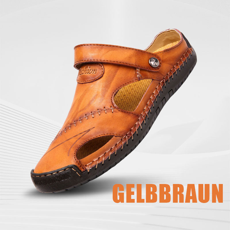 🔥Große Größe Weiches Leder Männer Atmungsaktive Outdoor-Sandalen💥💥-10