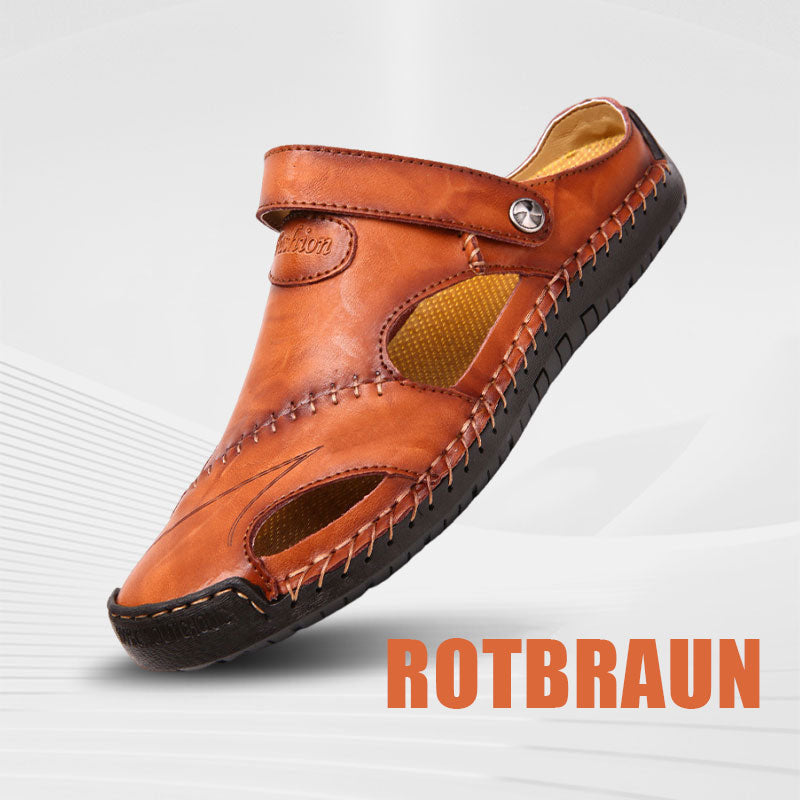 🔥Große Größe Weiches Leder Männer Atmungsaktive Outdoor-Sandalen💥💥-11