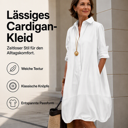 Lässiges Hemdkleid mit Knöpfen für Damen