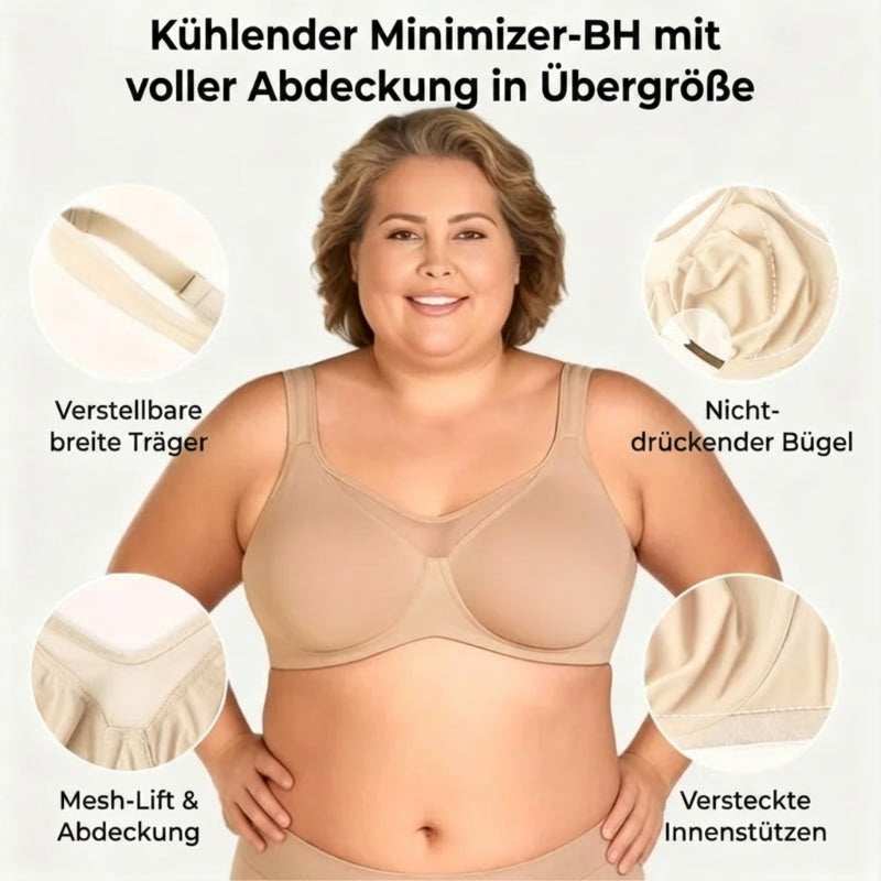 🏆 LETZTER TAG – 50% RABATT!! 💐 Frauen Plus Size Kühlender Minimizer-BH mit voller Abdeckung-8
