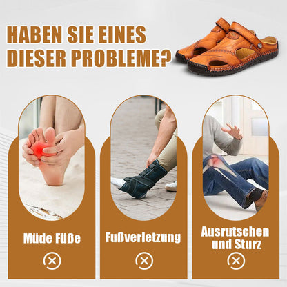 🔥Große Größe Weiches Leder Männer Atmungsaktive Outdoor-Sandalen💥💥-2