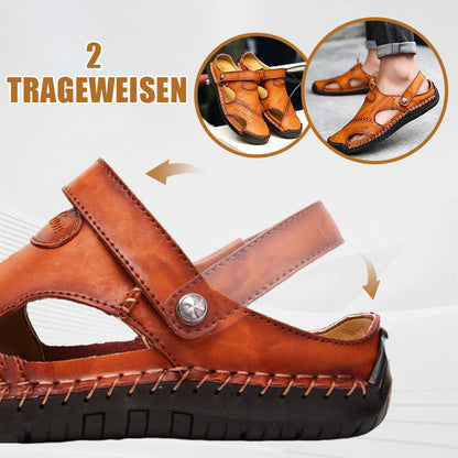🔥Große Größe Weiches Leder Männer Atmungsaktive Outdoor-Sandalen💥💥-4