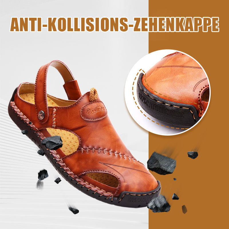 🔥Große Größe Weiches Leder Männer Atmungsaktive Outdoor-Sandalen💥💥-5