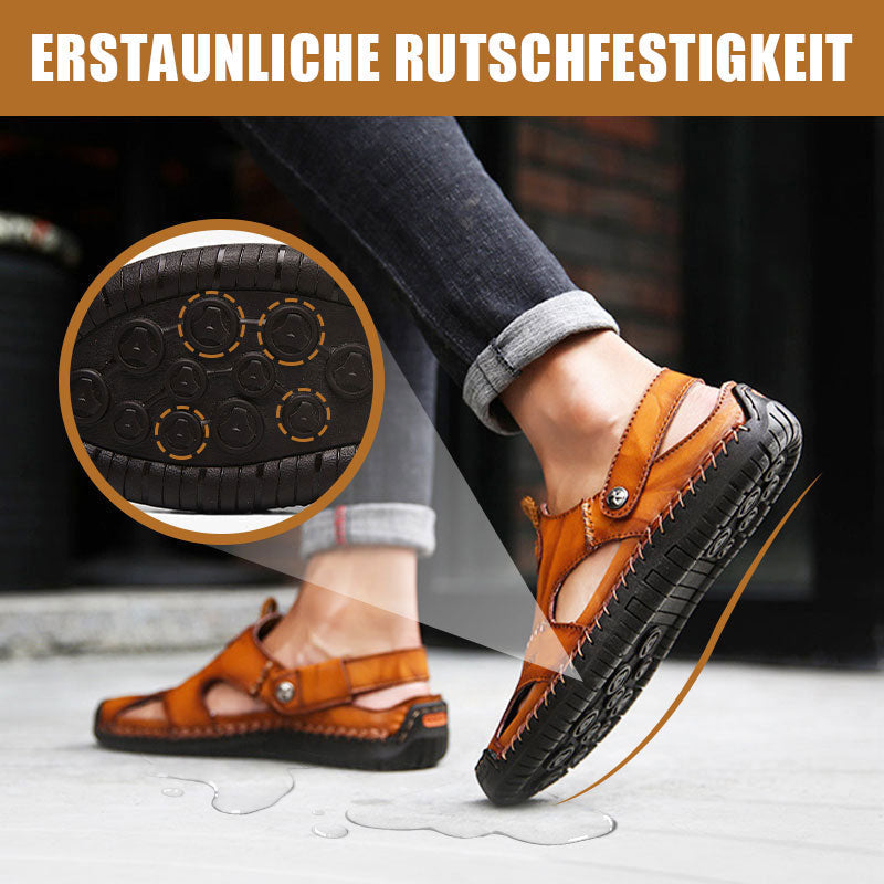 🔥Große Größe Weiches Leder Männer Atmungsaktive Outdoor-Sandalen💥💥-6
