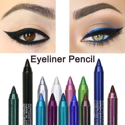 Lápiz Delineador de Ojos Resistente al Agua de Larga Duración, Cosméticos de Maquillaje de Ojos a la Moda