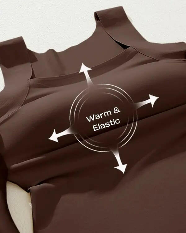 2-Piece Set💕Women’s U Neck Thermal Tank Tops with Built-In Bra-7