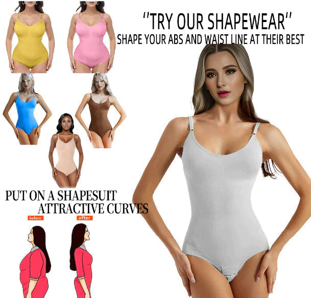 FeelinGirl #CHIL Seamless Covered Bust Jumpsuit Thong Bodysuit Fit Comfort Slimming Womenswear-13