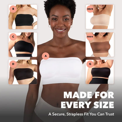 🌸👙 Verwandelbarer 2-in-1 Bandeau-BH mit abnehmbaren Trägern – Nahtloser Komfort-BH für trägerlose Kleidung & Alltag