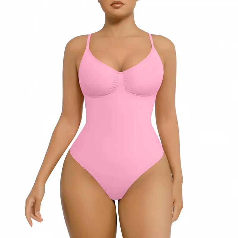 FeelinGirl #CHIL Seamless Covered Bust Jumpsuit Thong Bodysuit Fit Comfort Slimming Womenswear-18