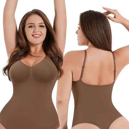 FeelinGirl #CHIL Seamless Covered Bust Jumpsuit Thong Bodysuit Fit Comfort Slimming Womenswear-16