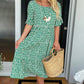 🎁Gran liquidación 2026: 50% de descuento🎁Vestido midi de cuello redondo con estampado de lunares