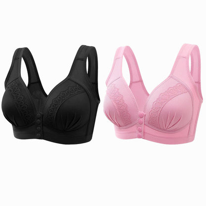 👙 50% RABATT! 🌸 Atmungsaktiver Baumwoll-BH mit Knopfleiste – Einfaches An- und Ausziehen, Weicher Tragekomfort & Anpassbarer Halt 🎀
