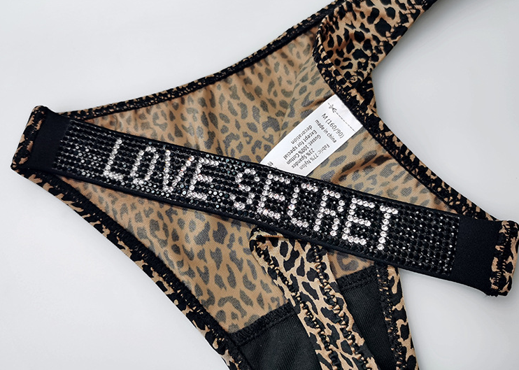 Damen Sexy String Tanga mit Strasssteinen, niedrige Taille, hoher Schnitt, Bikini-Unterwäsche, Hipster, T-Back-Höschen-2