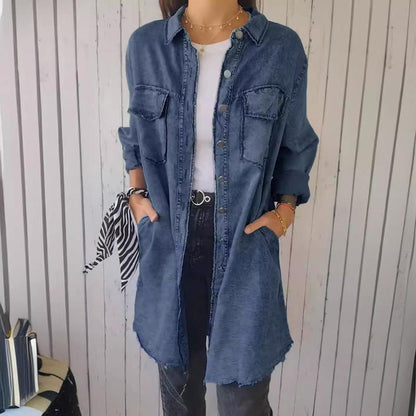🔥Lockere und bequeme Denim-Oberbekleidung für Damen🌟-2