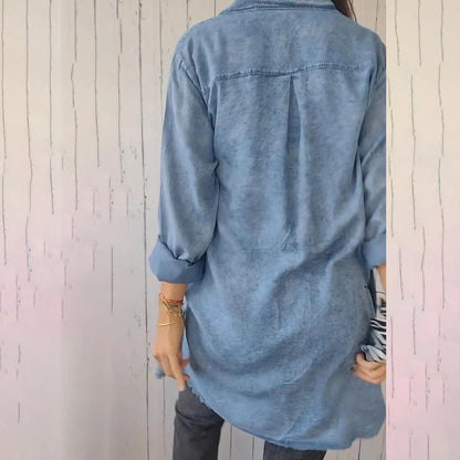 🔥Lockere und bequeme Denim-Oberbekleidung für Damen🌟-4