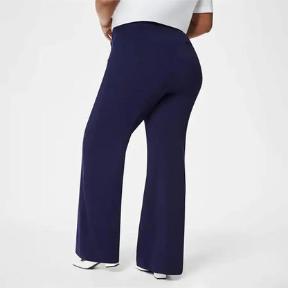 💖50 % Rabatt & kostenloser Versand💖 Damen-Plus-Size-Hochdehnbare Hochtaillen-Hosen mit weitem Bein-2