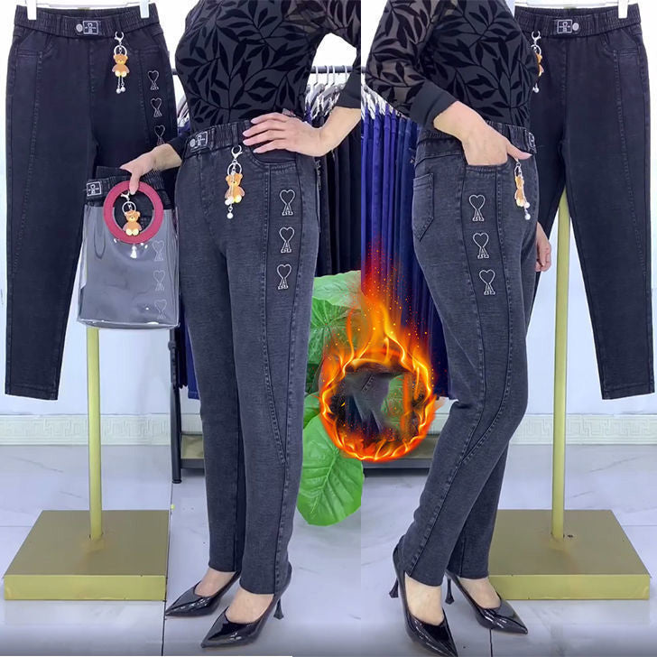 🚶🍂Modische, hochdehnbare Harem-Jeans in Übergrößen für den Freizeitlook👖-1