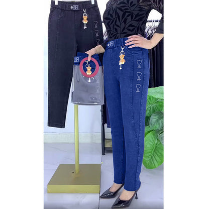 🚶🍂Modische, hochdehnbare Harem-Jeans in Übergrößen für den Freizeitlook👖-2