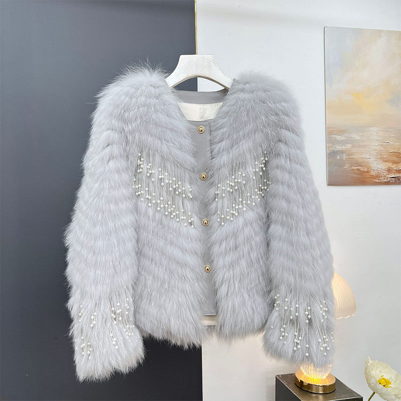Women's Button-Down Fluffy Short Coat-3
