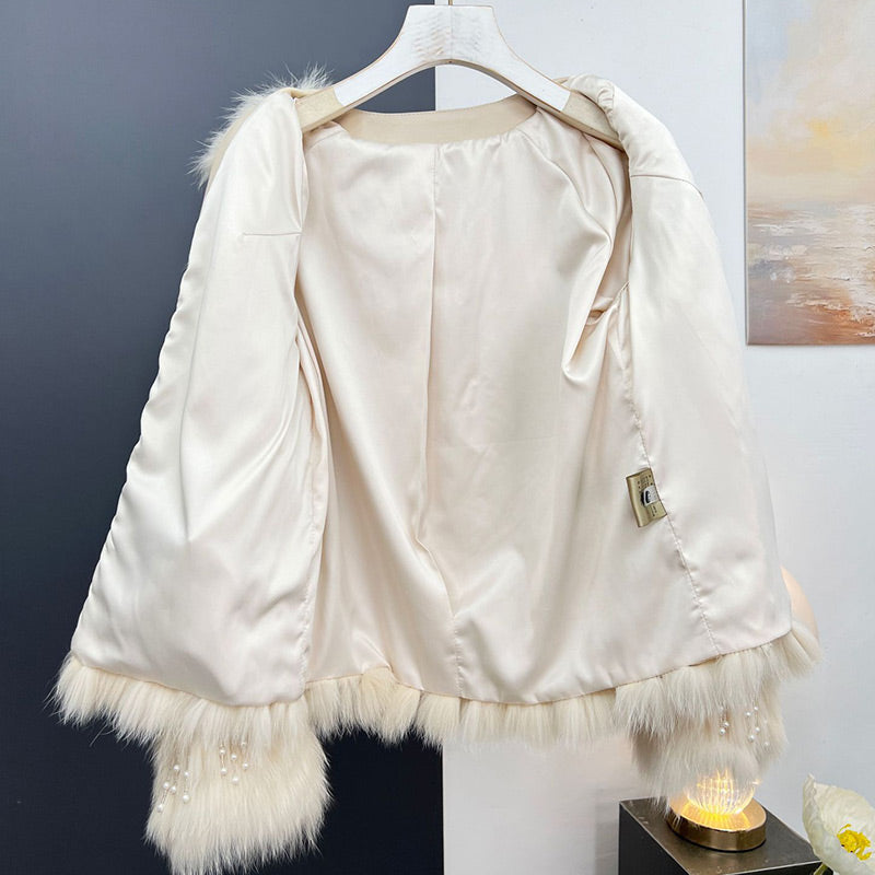 Women's Button-Down Fluffy Short Coat-4