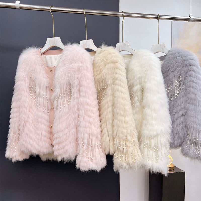 Women's Button-Down Fluffy Short Coat-8
