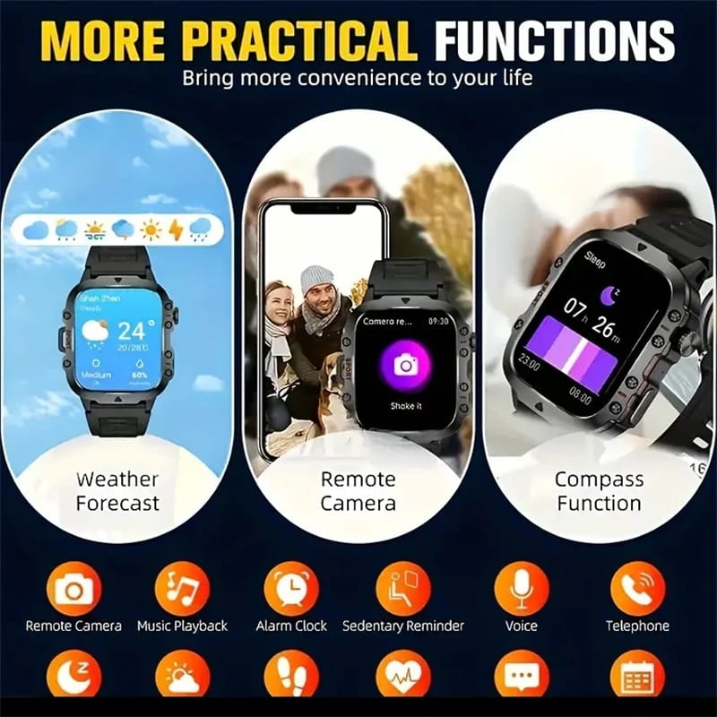 ⌚️Rugged Outdoor Smart Watch - 100+ Sports Modes-5