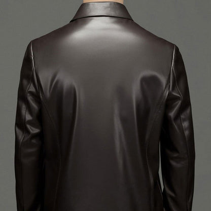 Klassische PU-Lederjacke für Herren mit Frontreißverschluss 🔥Business Casual Easy Match-12
