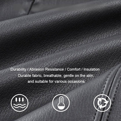 Klassische PU-Lederjacke für Herren mit Frontreißverschluss 🔥Business Casual Easy Match-15