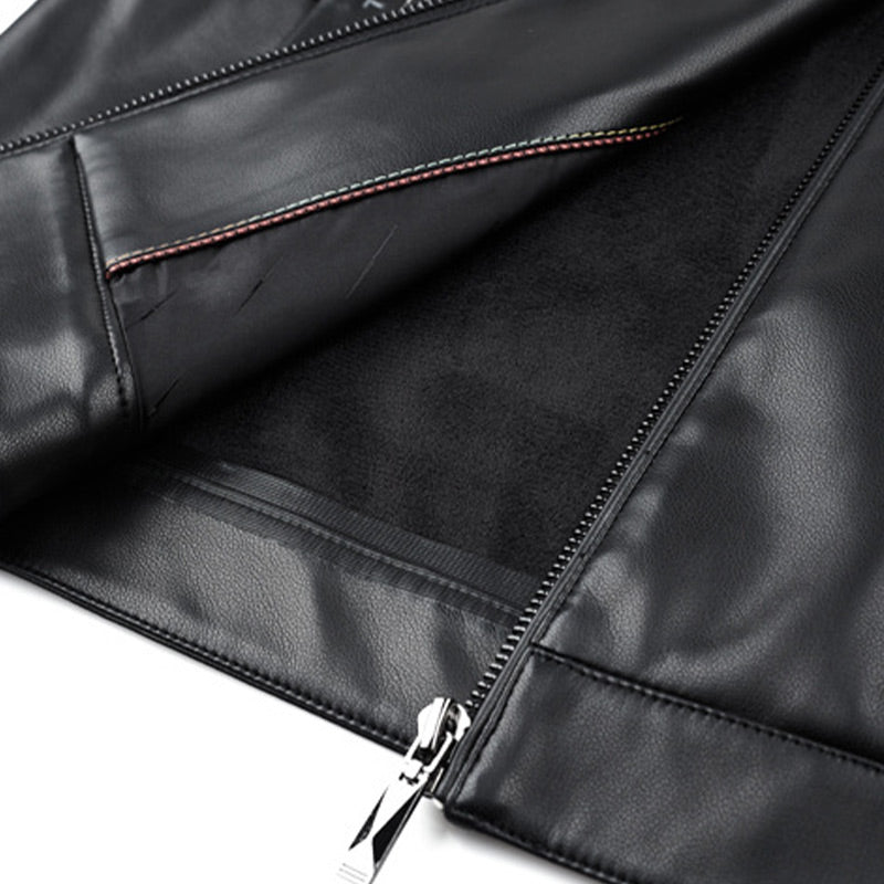 Klassische PU-Lederjacke für Herren mit Frontreißverschluss 🔥Business Casual Easy Match-17