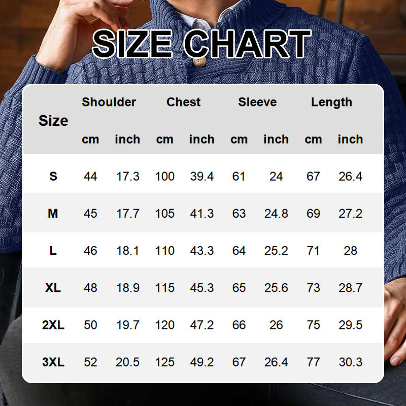 💜Herren Pullover mit strukturiertem Stehkragen-11