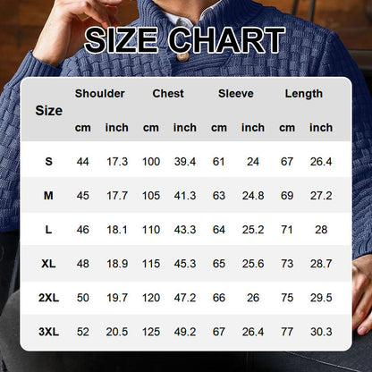 💜Herren Pullover mit strukturiertem Stehkragen-11