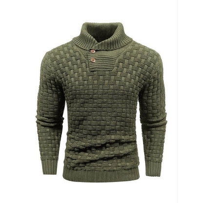 💜Herren Pullover mit strukturiertem Stehkragen-14