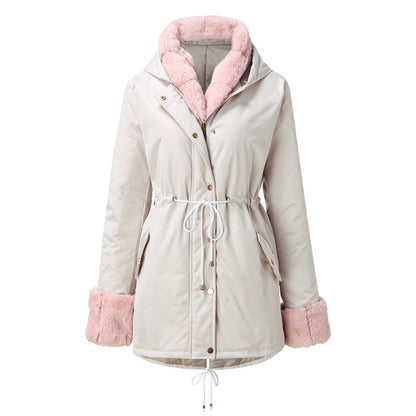 🔥Damenparka mit abnehmbarem Puffpelzkragen-5