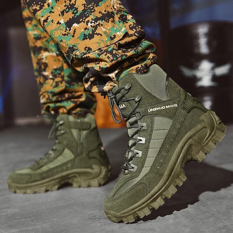 🔥High-Top-Outdoor-Wander- und Bergschuhe in großen Größen, Sport-Laufschuhe - wasserdicht und durchstichfest, langlebig-3
