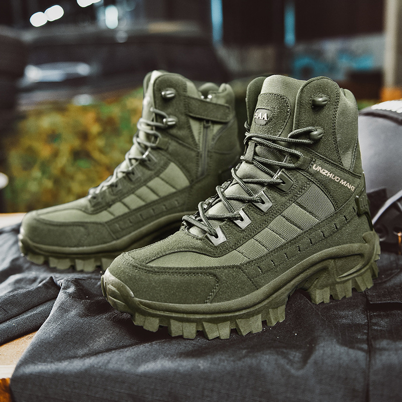 🔥High-Top-Outdoor-Wander- und Bergschuhe in großen Größen, Sport-Laufschuhe - wasserdicht und durchstichfest, langlebig-4