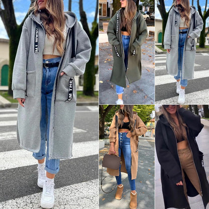 📢📢50%Rabatt!!!🎉💃Oversize-Kapuzen-Sweatshirt-Mantel für Damen-6