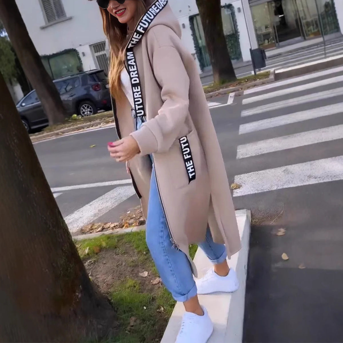 📢📢50%Rabatt!!!🎉💃Oversize-Kapuzen-Sweatshirt-Mantel für Damen-5