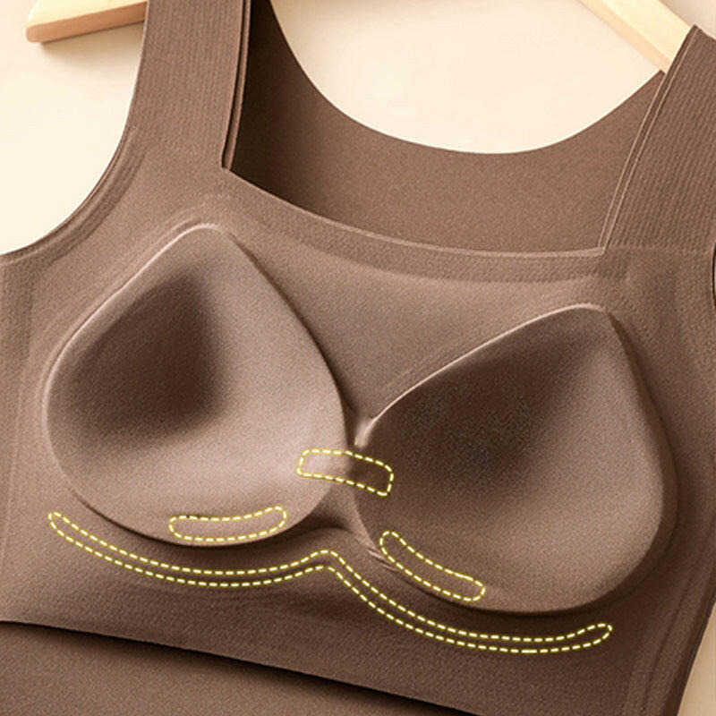 2-Piece Set💕Women’s U Neck Thermal Tank Tops with Built-In Bra-12