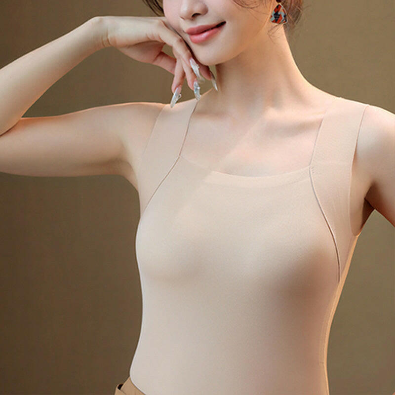 2-Piece Set💕Women’s U Neck Thermal Tank Tops with Built-In Bra-20