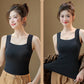 2-Piece Set💕Women’s U Neck Thermal Tank Tops with Built-In Bra-22