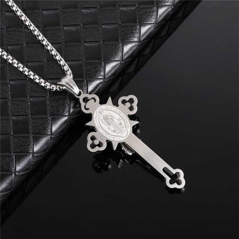 🙏 49% OFF🙏ST.Benedict Protection Cross Power Pendant Necklace-1
