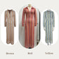 Bondi Beach Knit Colorful Wave Print Long Sleeve Vacation Maxi Dress-6