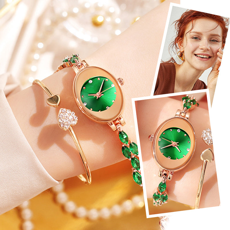 ✨2025 New Design🎀⌚Women's Colored Zircon Bracelet Watch-2