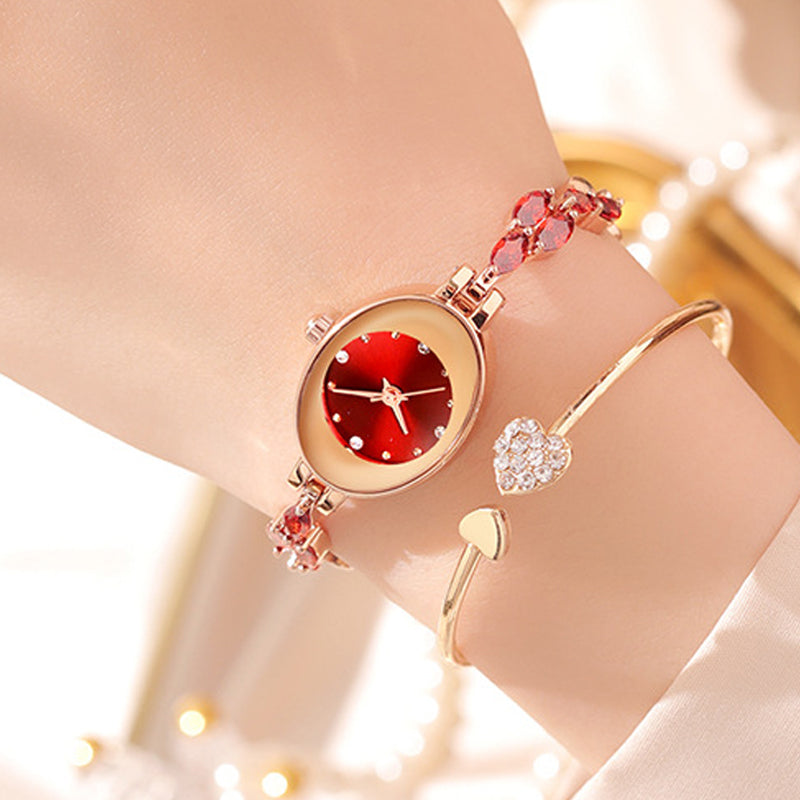 ✨2025 New Design🎀⌚Women's Colored Zircon Bracelet Watch-6