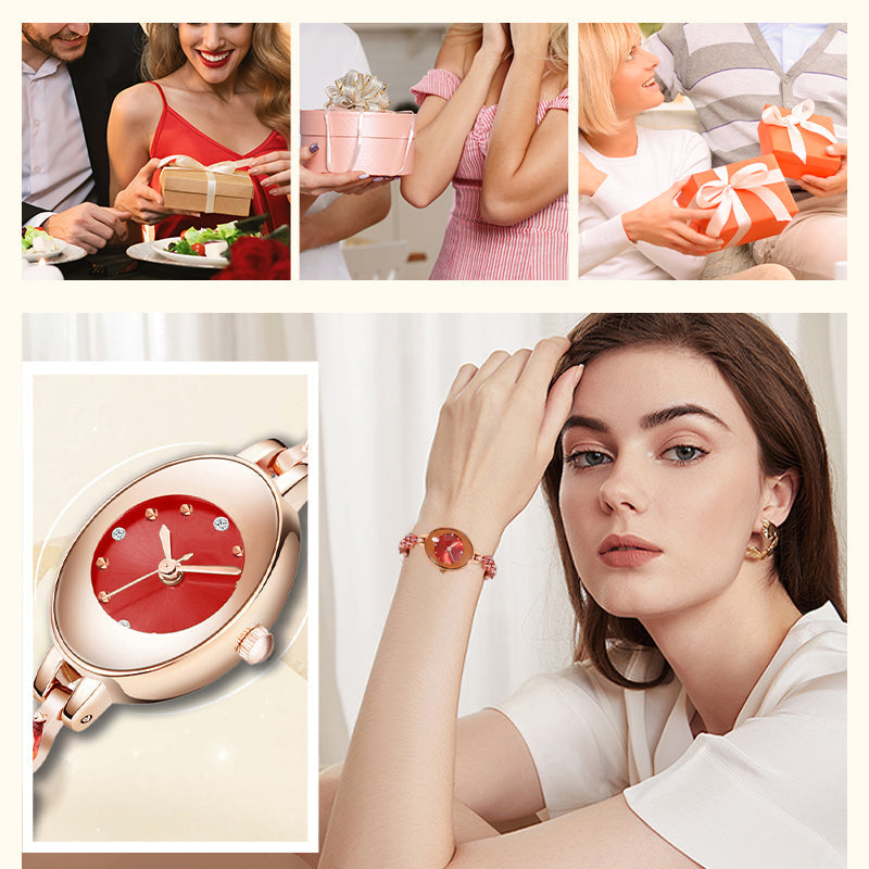 ✨2025 New Design🎀⌚Women's Colored Zircon Bracelet Watch-7