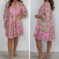 Women's Paisley Print Pink Mini Dress-1